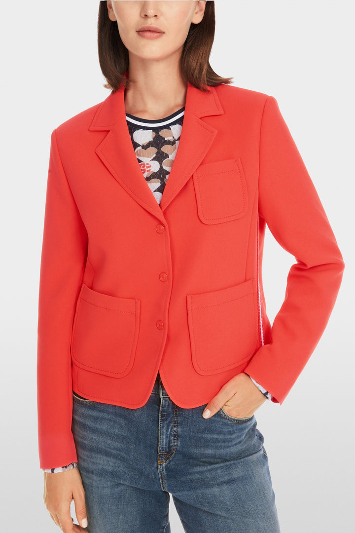 Plain blazer with patch pockets