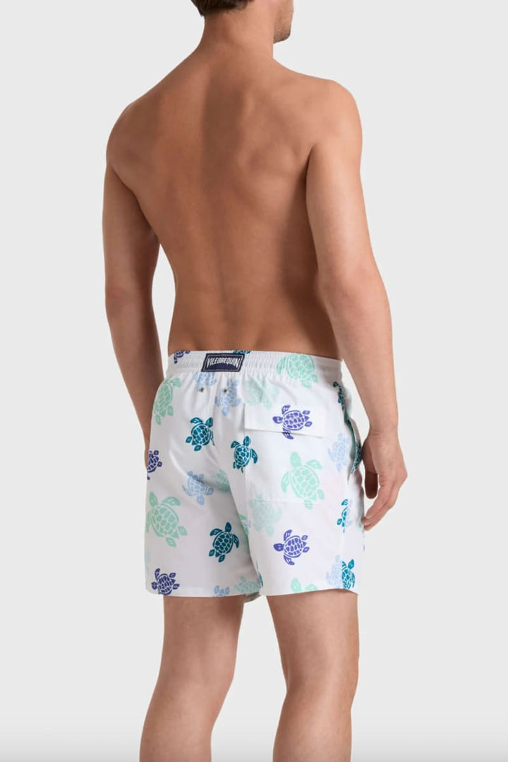 Vue de face maillot de bain tortues pour homme vert Vilebrequin - Valérie Simon