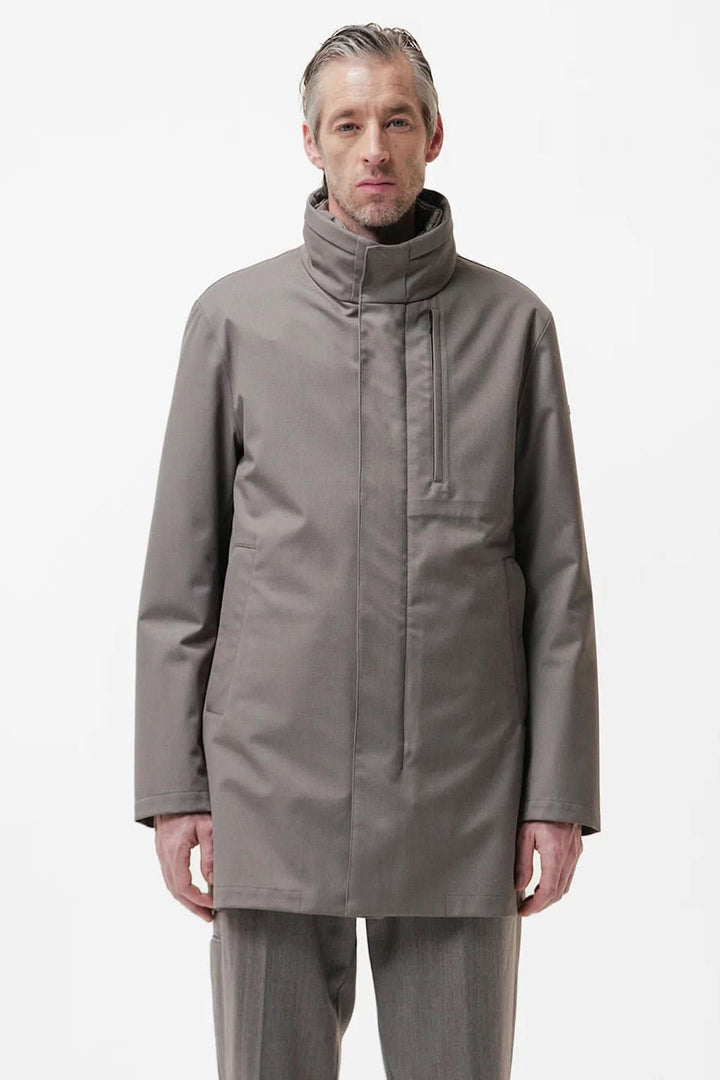 Manteau 3-en-1 avec doudoune amovible en duvet vue de face pour homme DUNO
