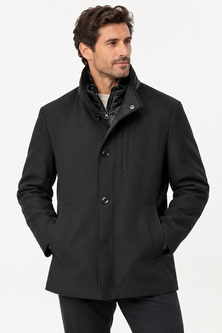 Manteau court à col montant pour homme Lief Horsens