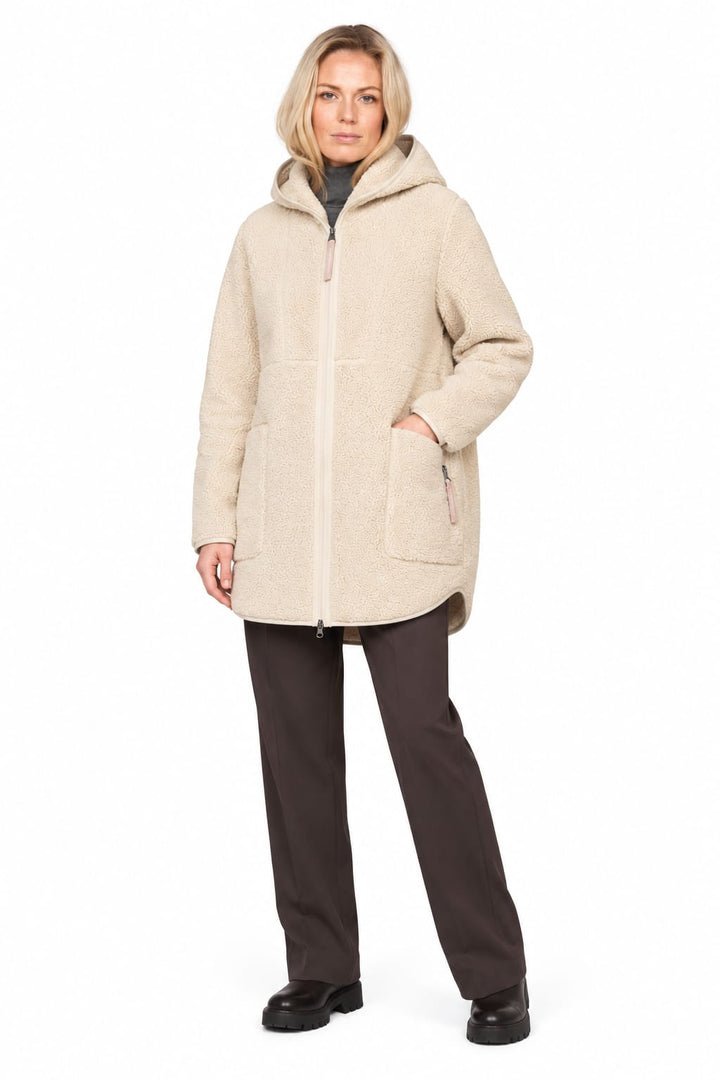 Manteau en sherpa à capuchon pour femme Ilse Jacobsen