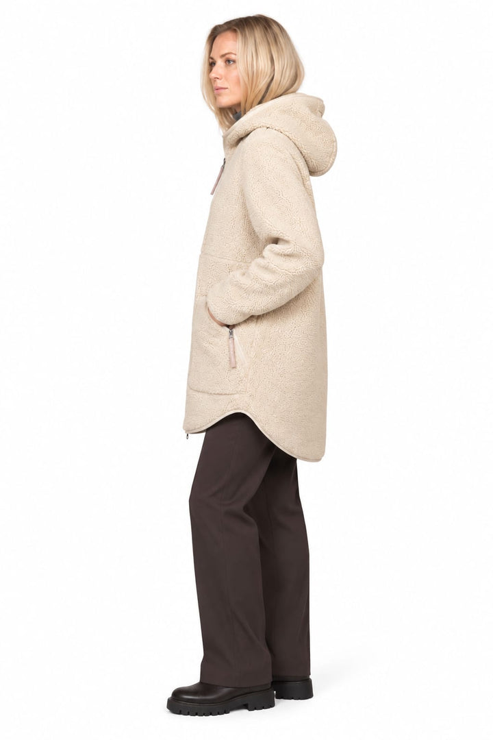 Manteau en sherpa à capuchon pour femme Ilse Jacobsen