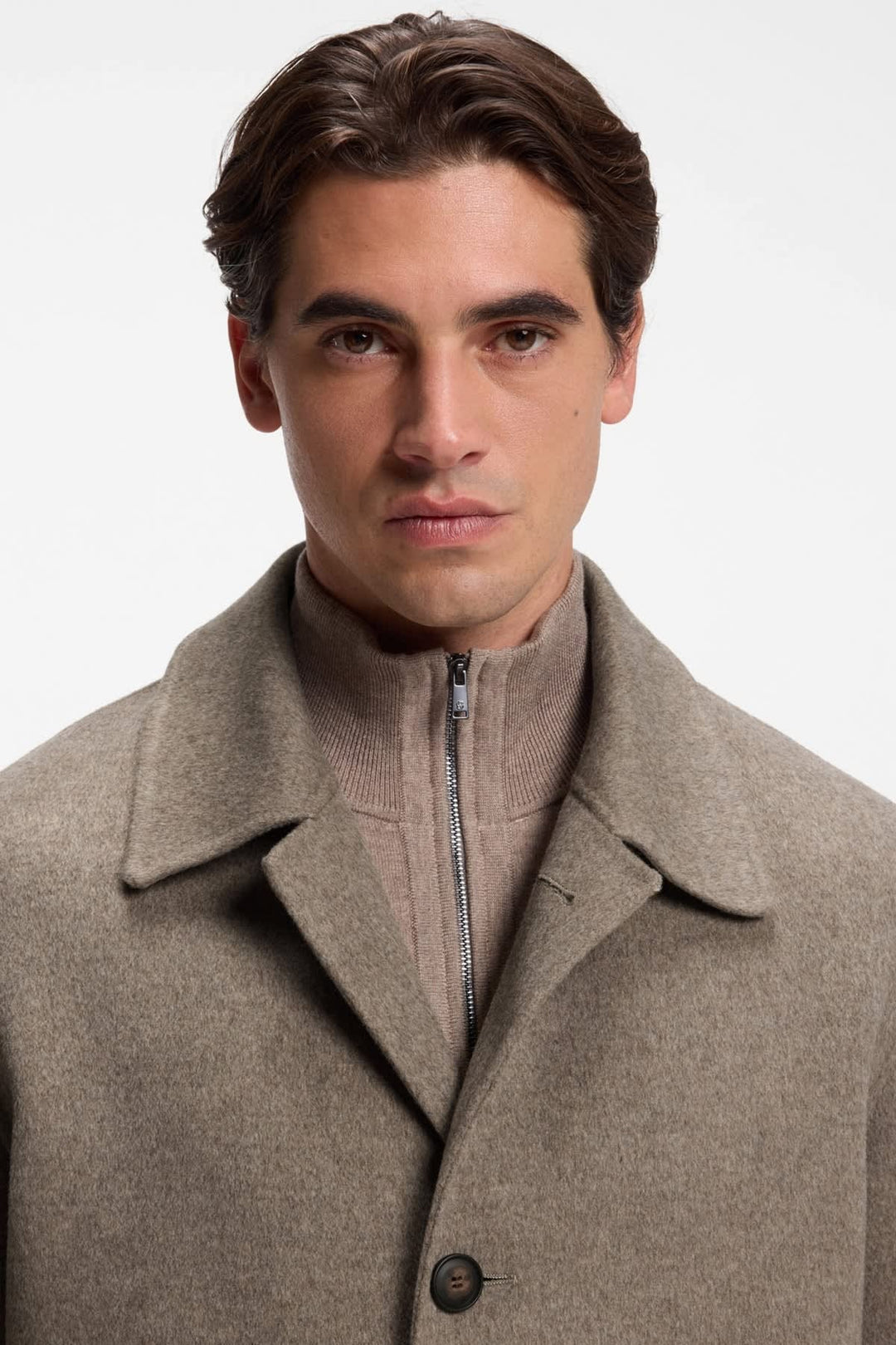 Manteau long classique à boutons pour homme Hugo Boss