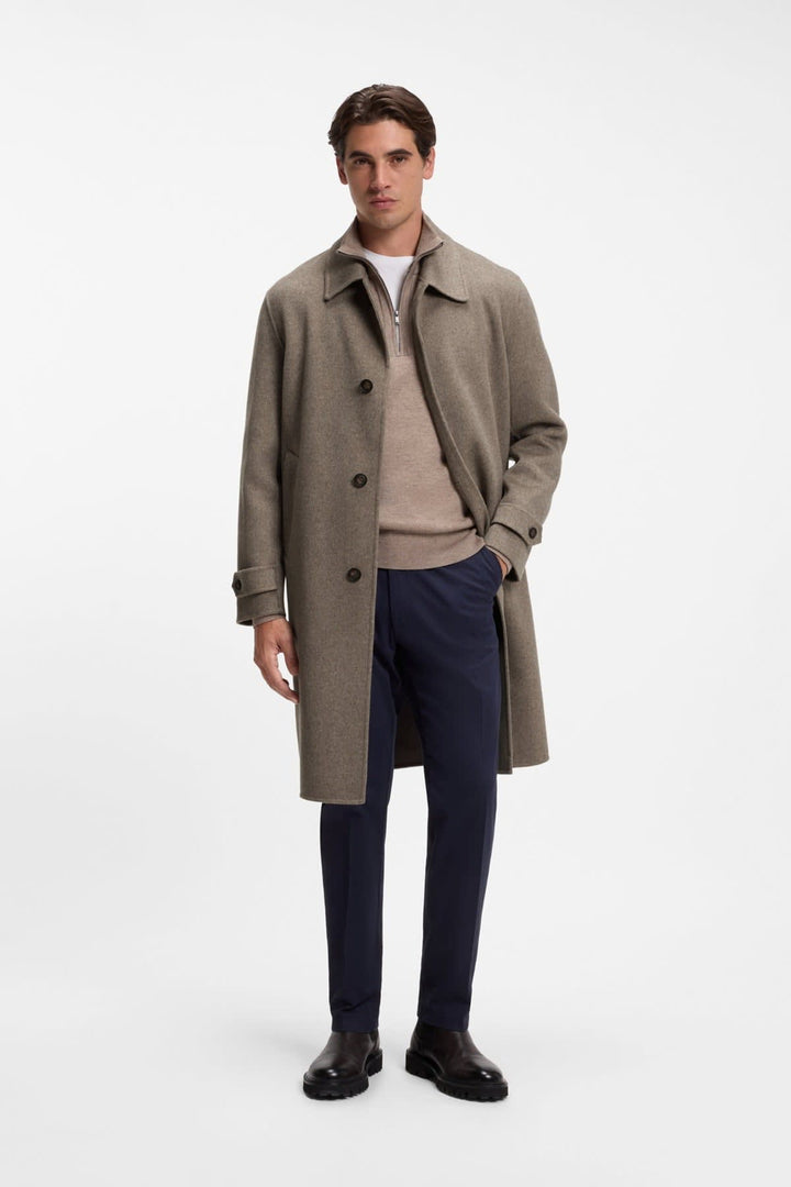 Manteau long classique à boutons pour homme Hugo Boss