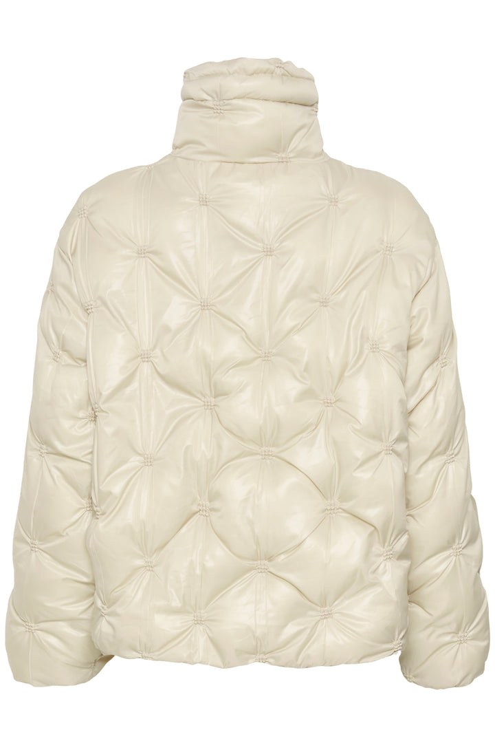 Manteau matelassé à col montant Drakie pour femme Cream
