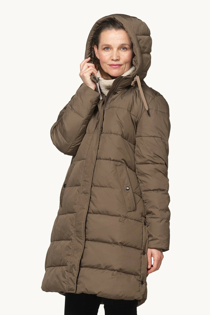 Long Hooded Quilted Winter Coat