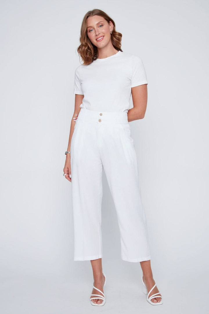 Pantalon écourté à jambe large