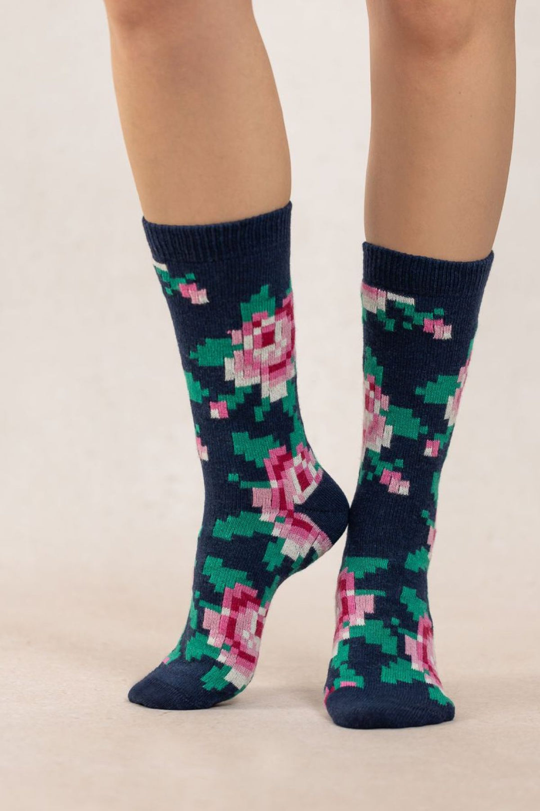 Pixel Flower Socks