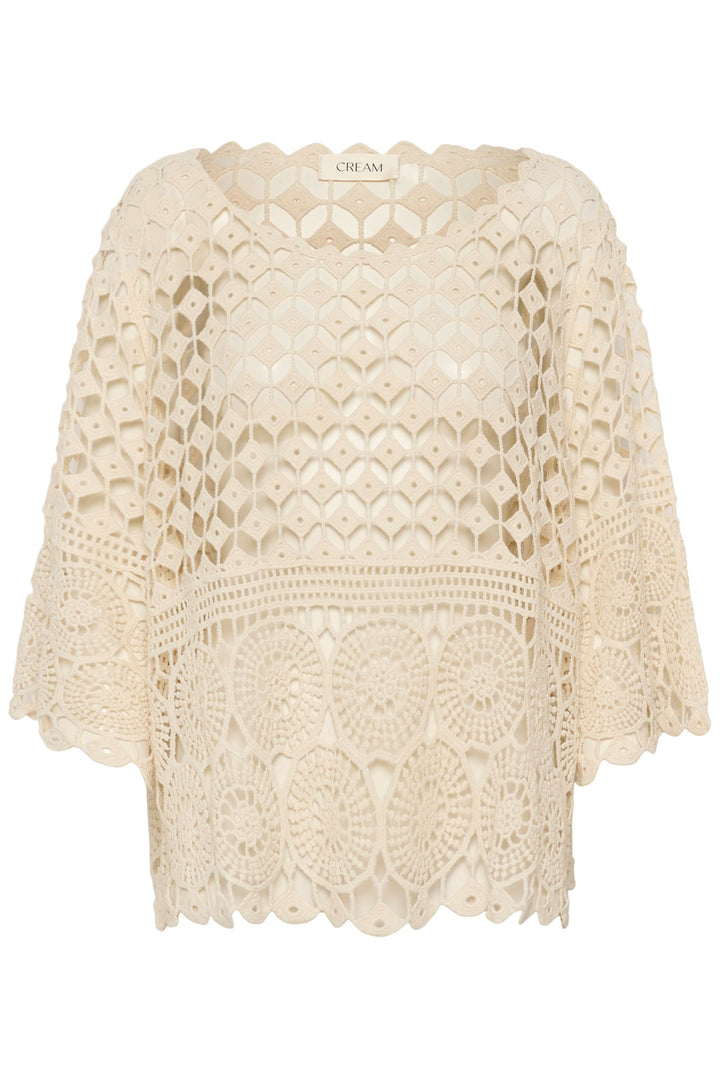 Gina openwork crochet blouse