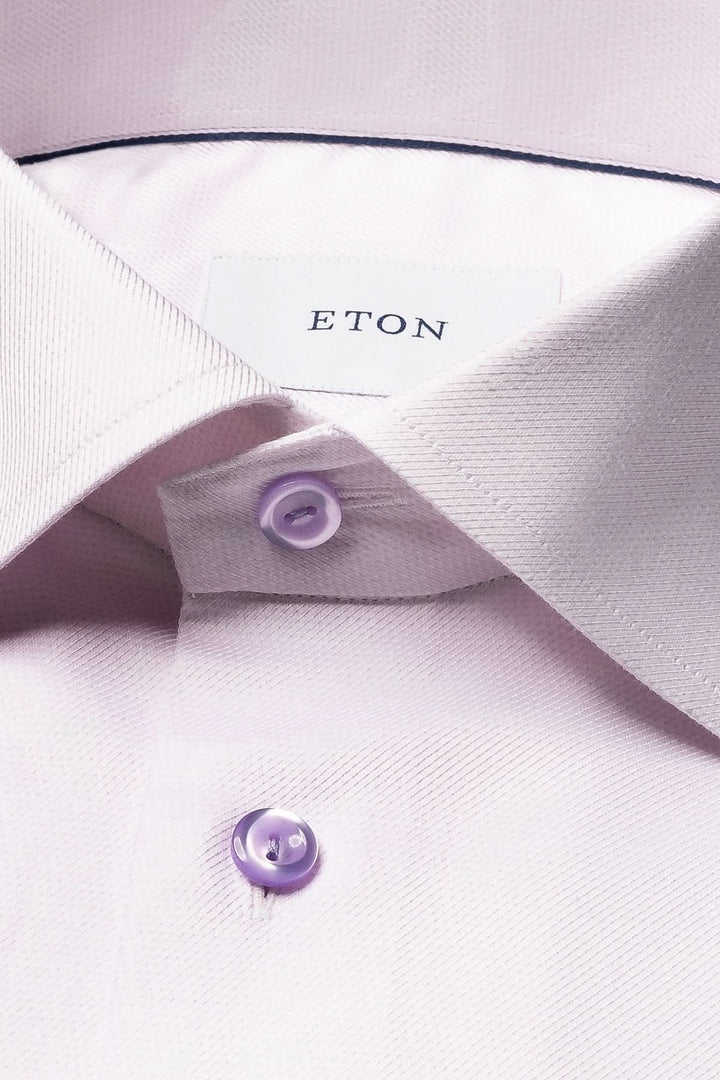 Chemise en coton lilas à effet texturé