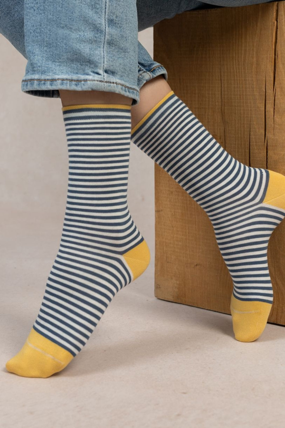 Chaussettes en coton à rayures