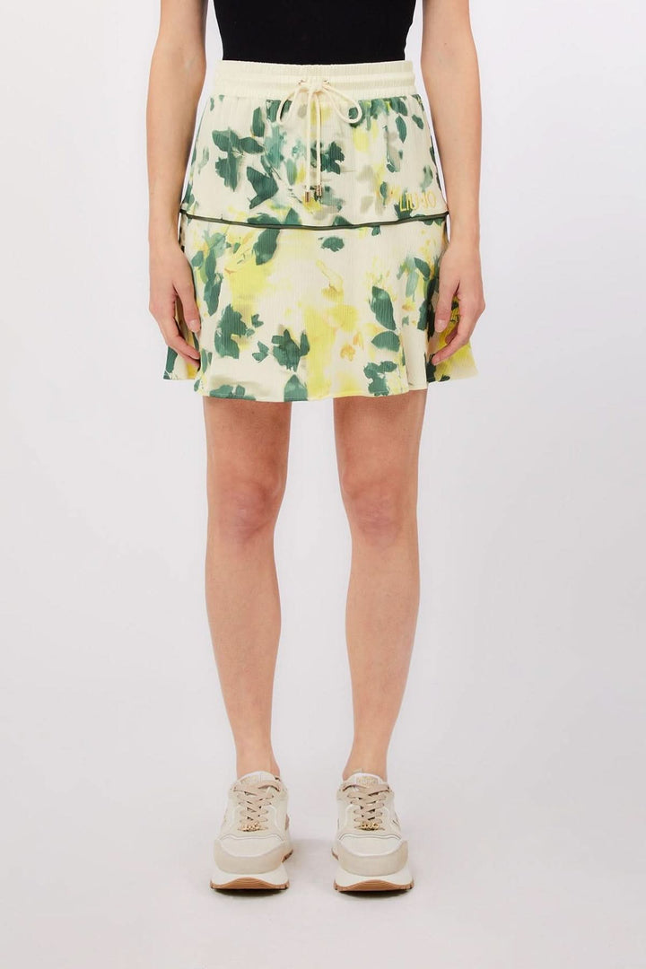 Flowy printed skirt