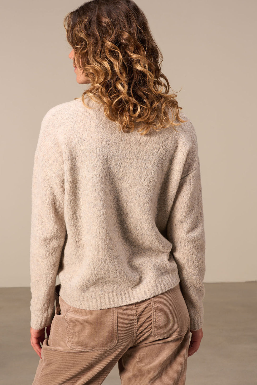 Ribbed knit sweater