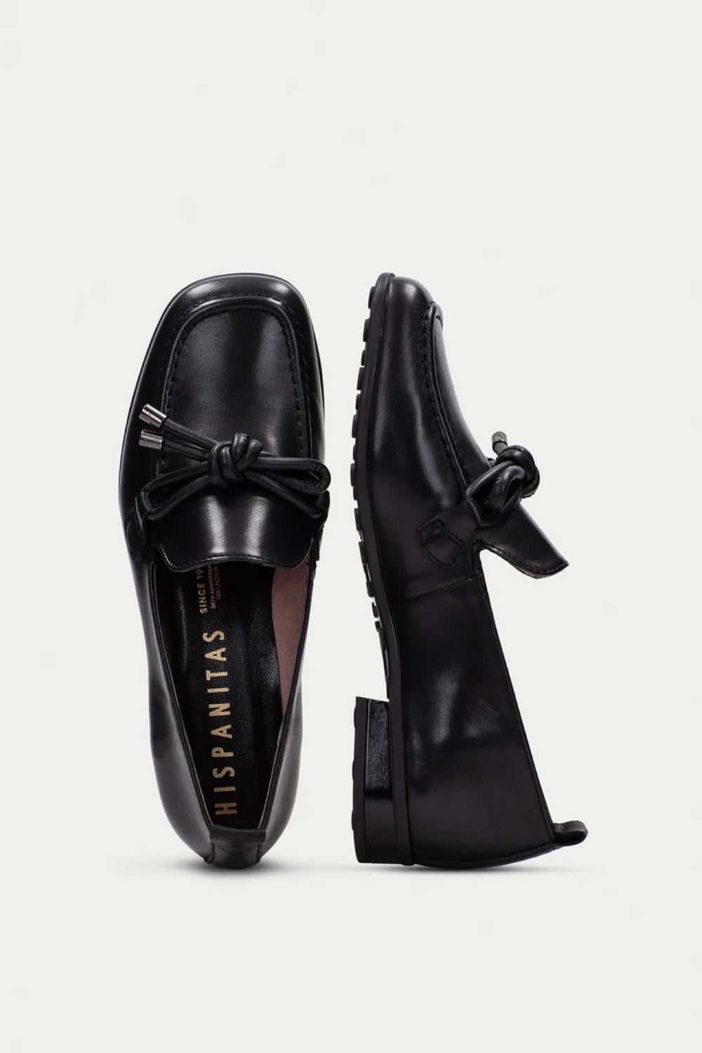 Mocassins Genova en cuir avec détail noué pour femme Hispanitas