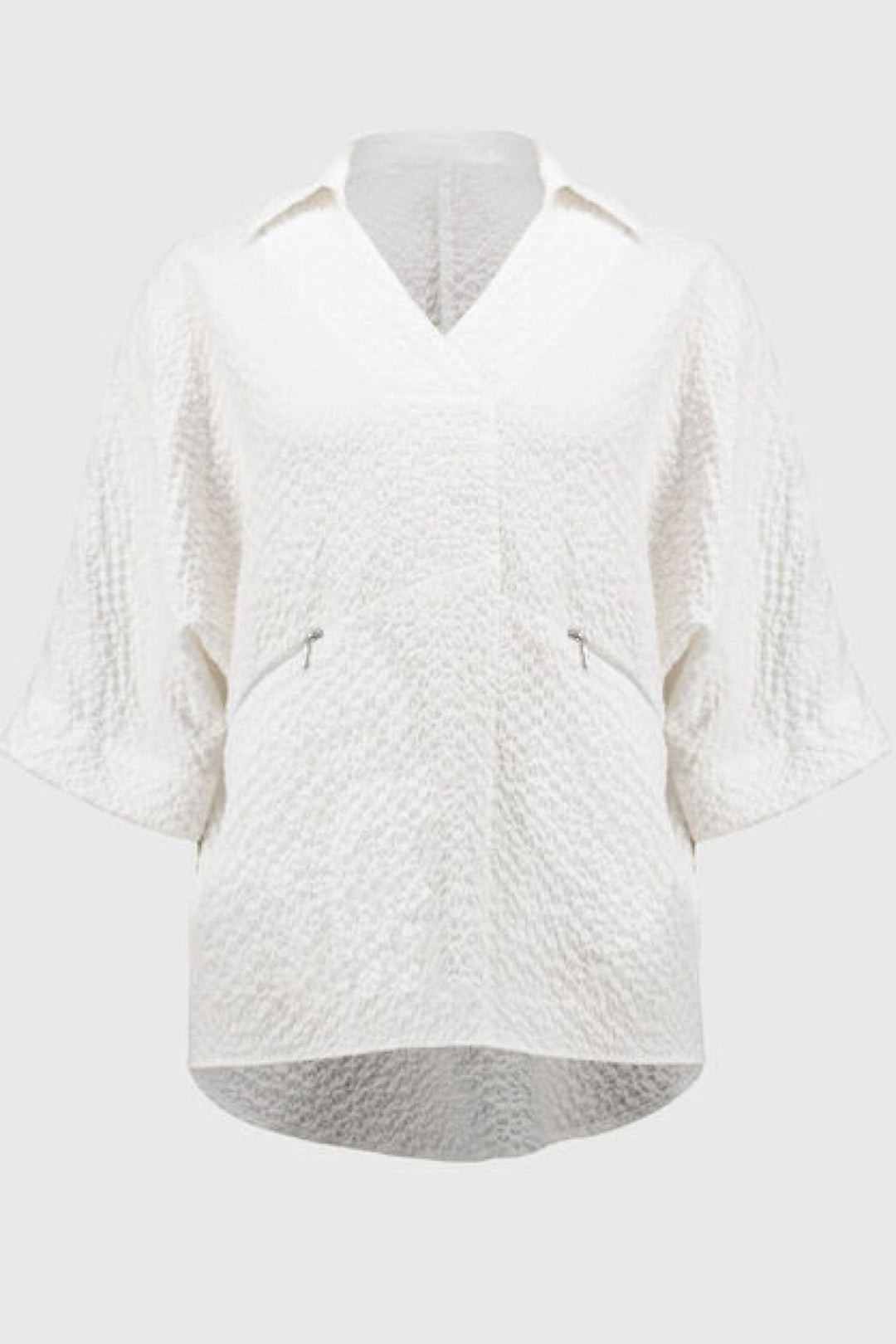 Waffle textured blouse