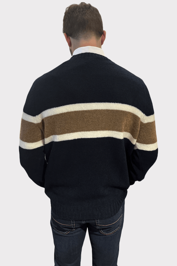 Two-tone striped sweater