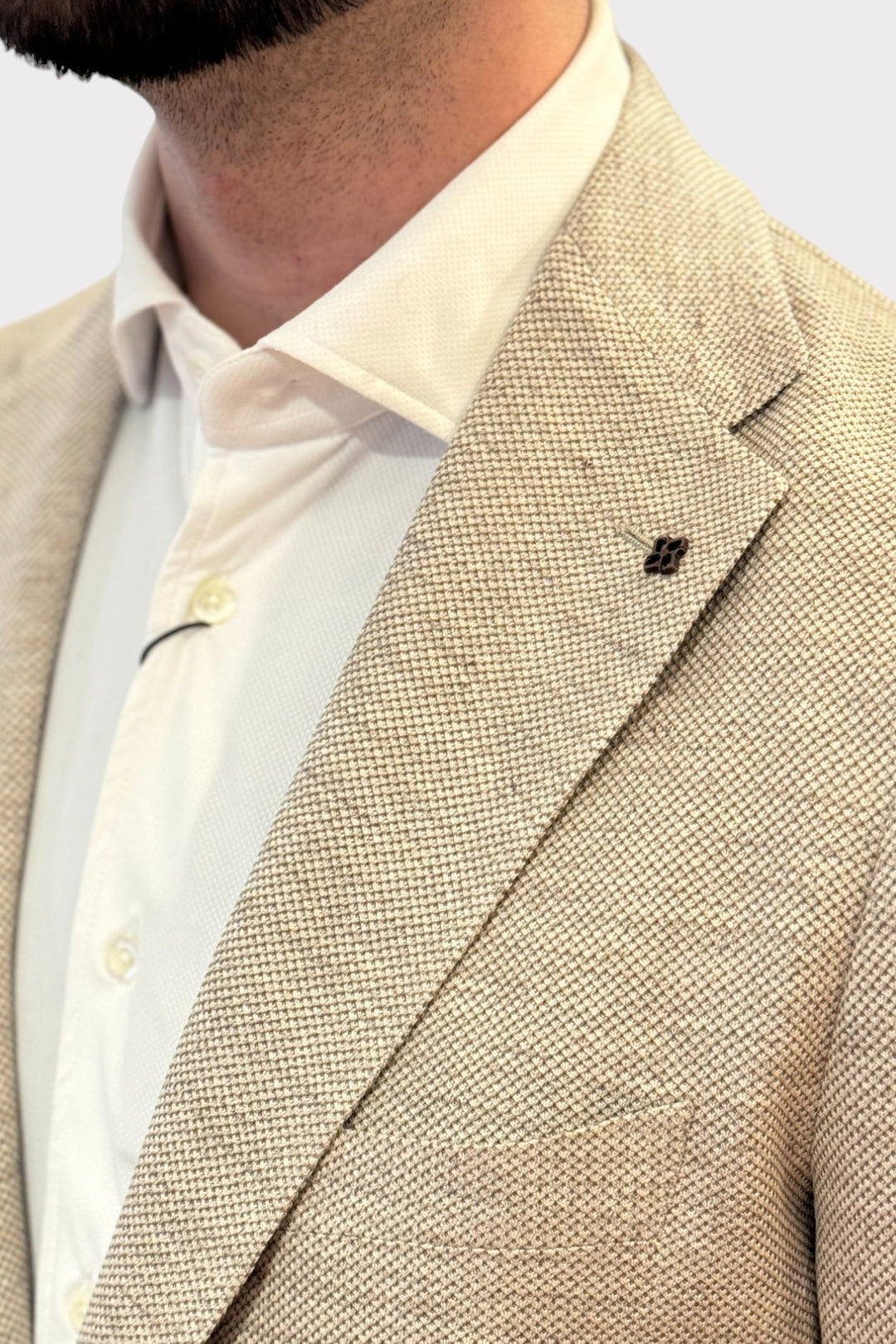 Textured linen and cotton jacket