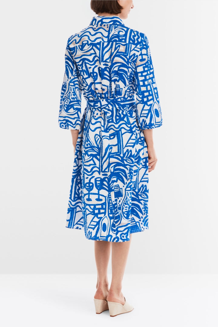 Shirt dress with print