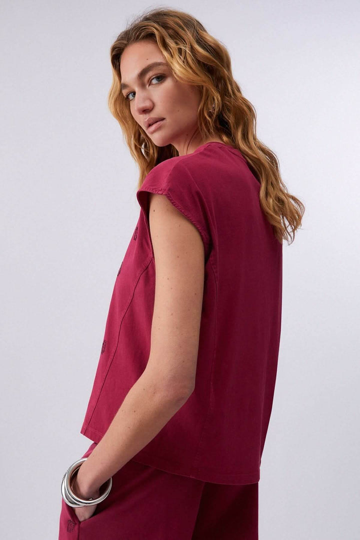 T-shirt imprimé à manches courtes