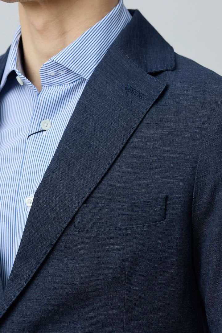 Veston en coton et lin extensible