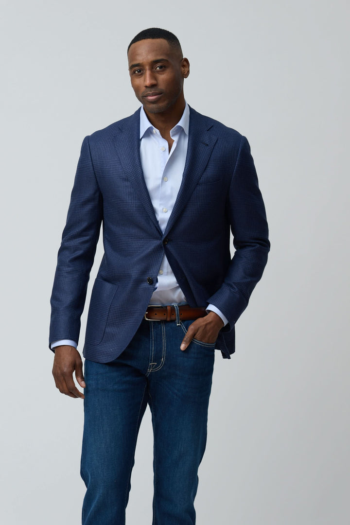 Veston structuré à motif subtil