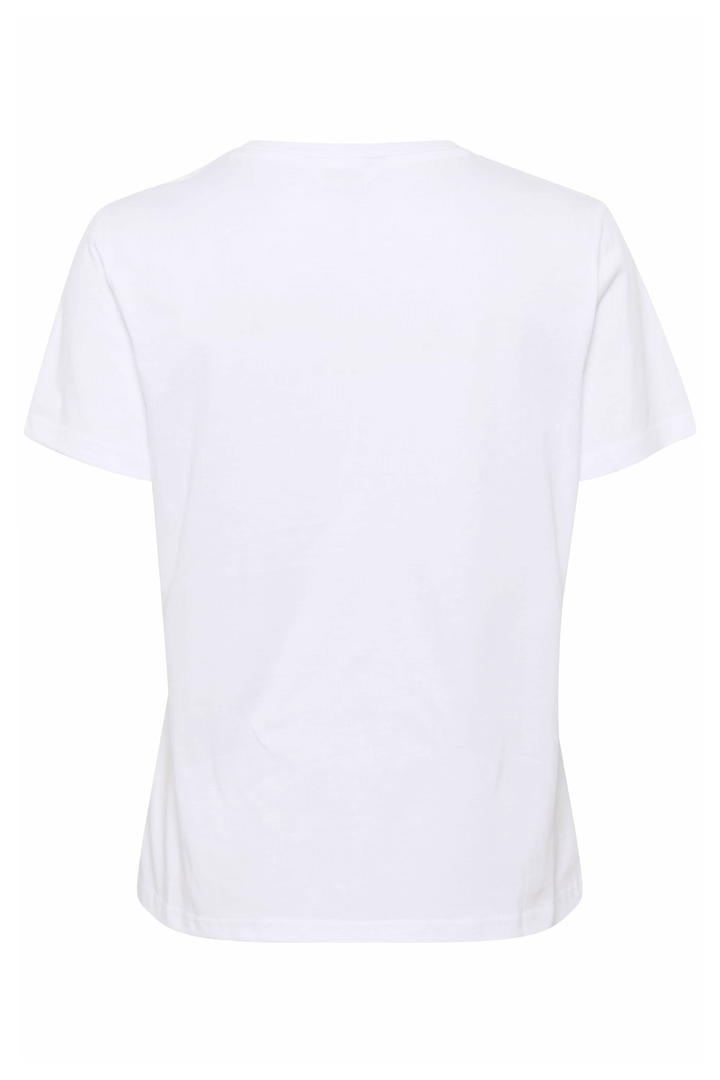 T-shirt Maggi avec broderies florales et col rond, style décontracté et féminin, parfait pour un look frais et confortable.