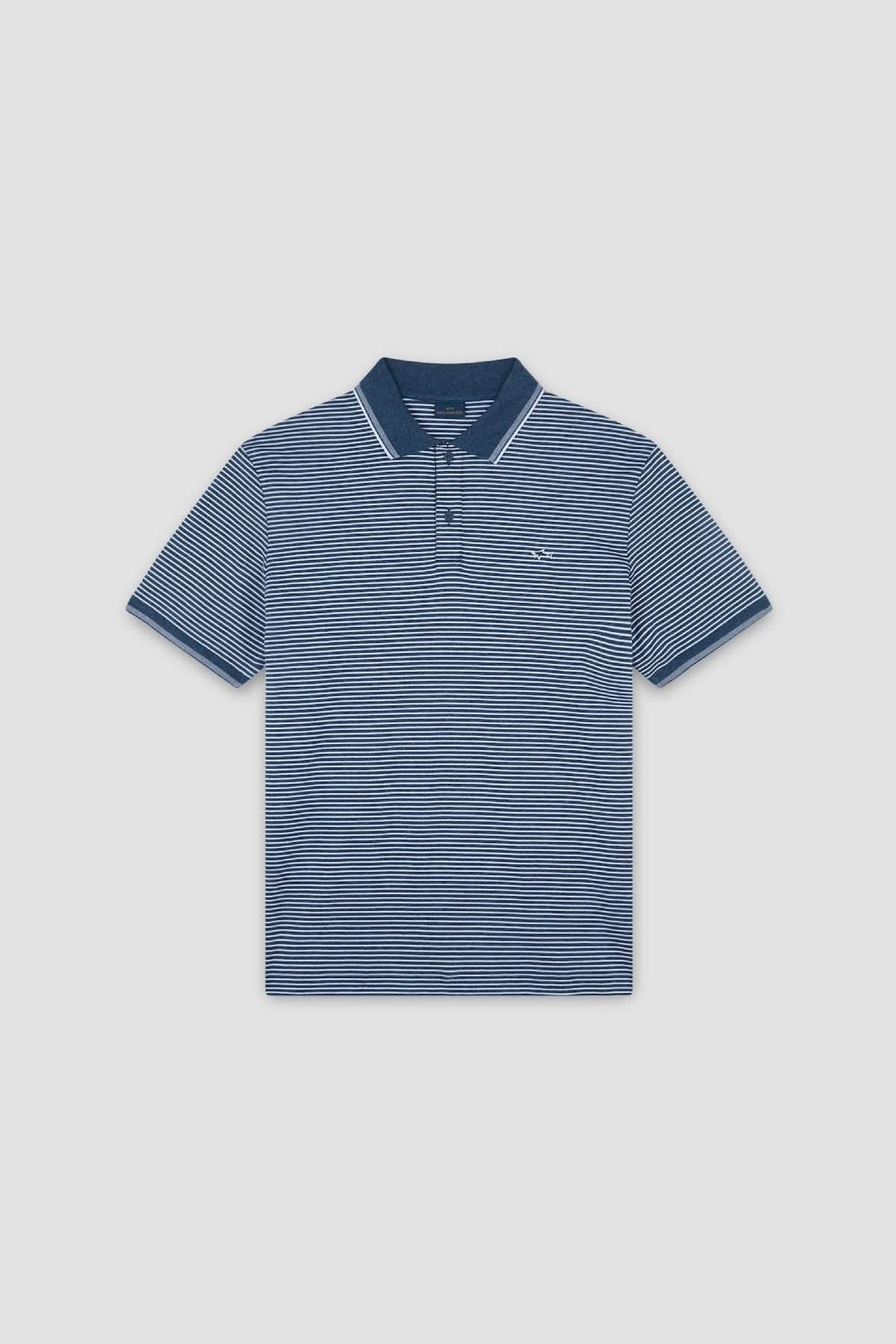 Jaspe striped cotton piqué polo shirt