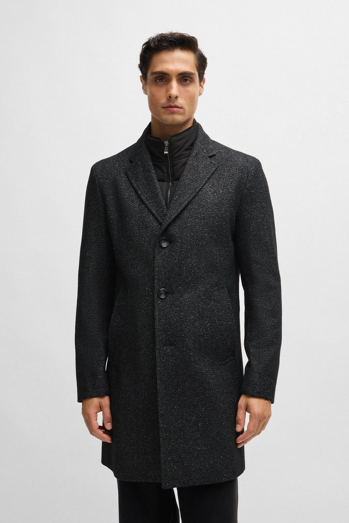 Coat with detachable inner zipper