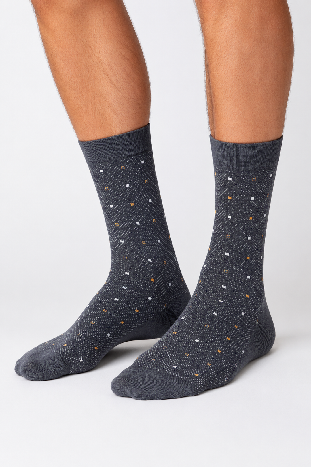 Bas habillés à micro-motif géométrique