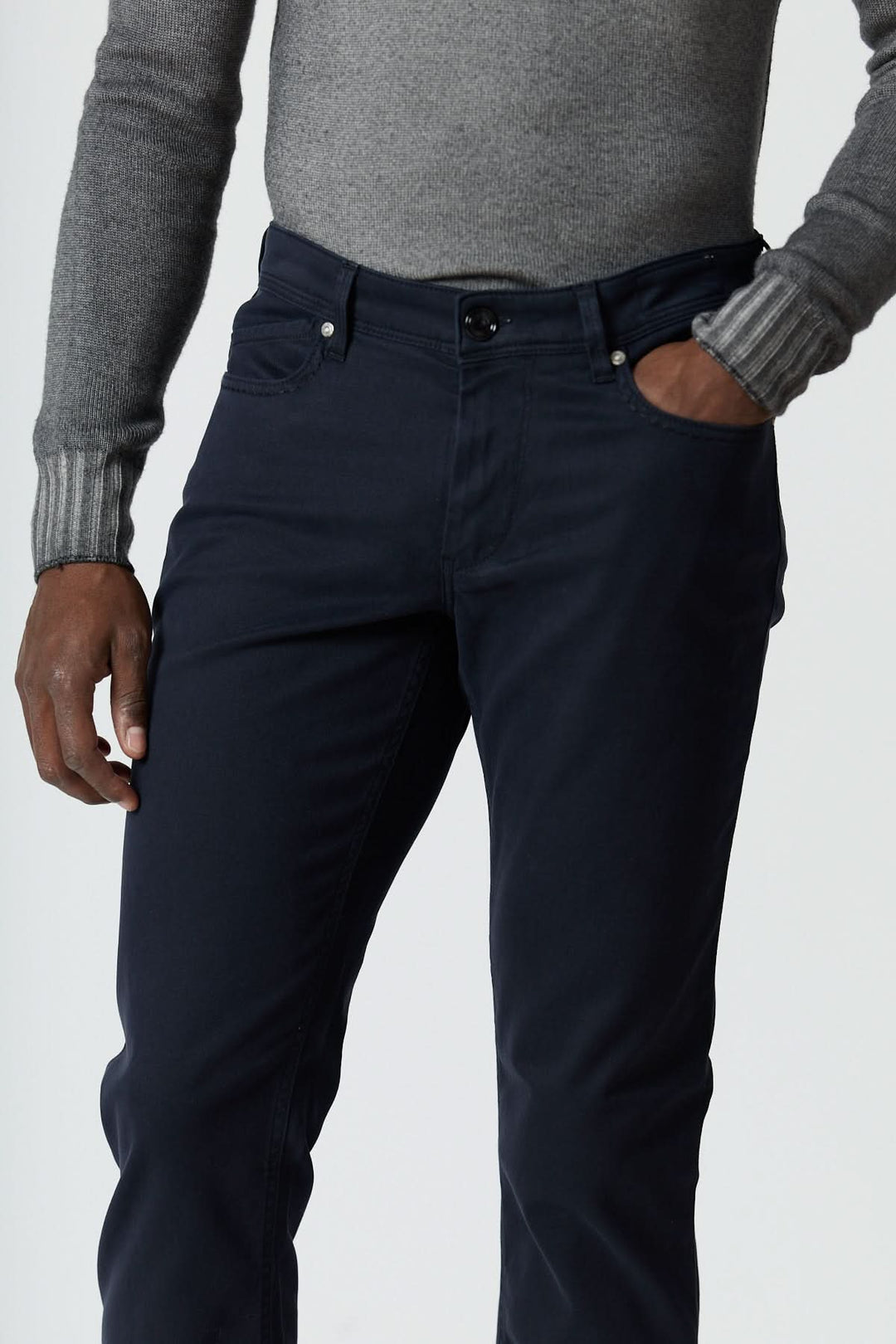 5-pocket pants in cotton-lyocell twill