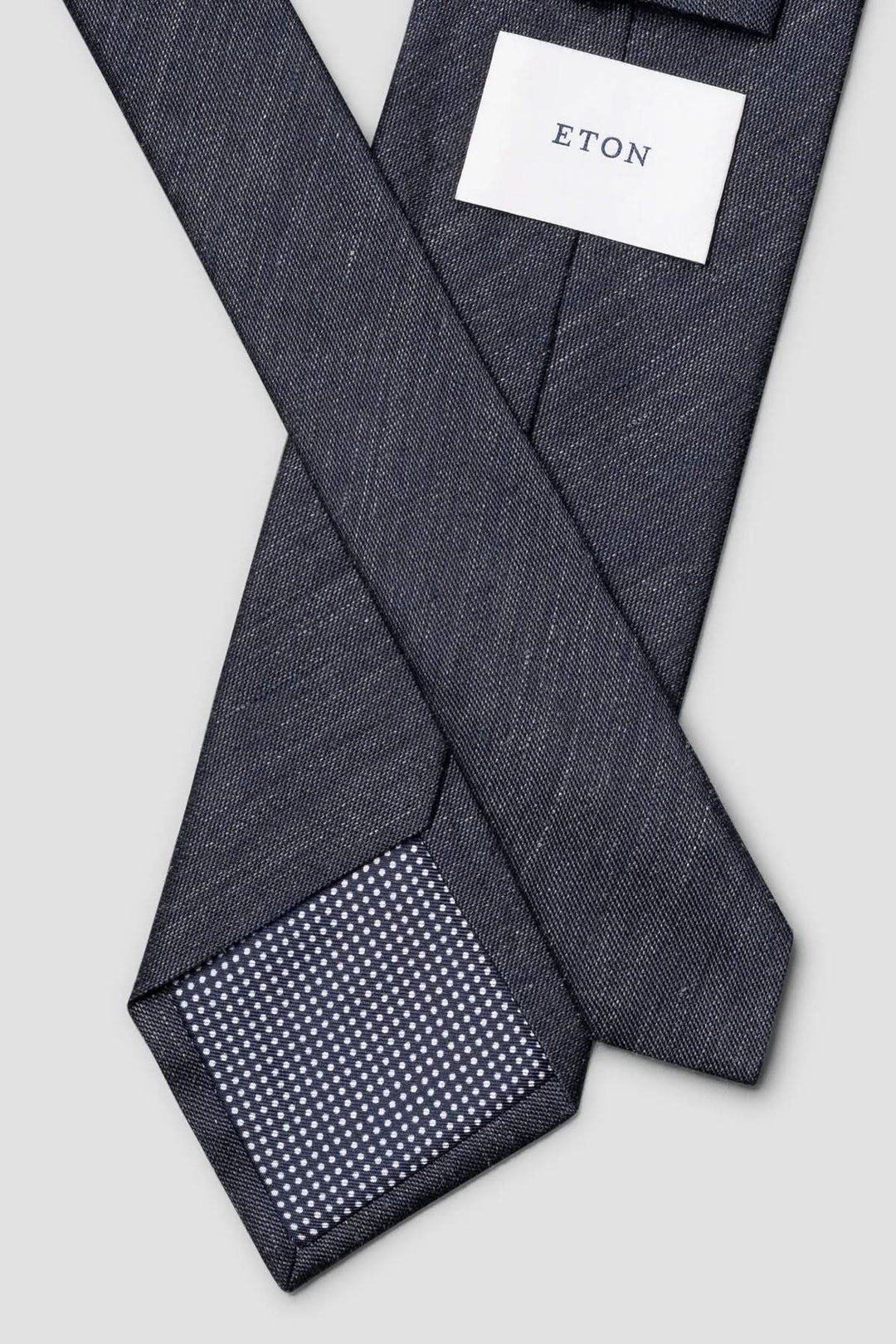 Cravate en lin et soie tissés en une seule pièce