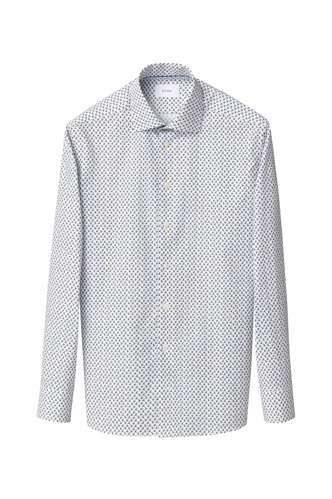 Chemise habillée avec imprimé original de silhouettes, élégante et raffinée pour des tenues formelles.