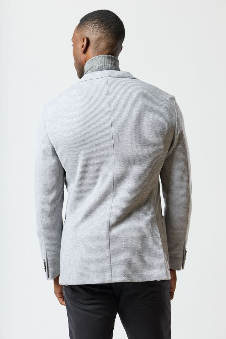 Unstructured two-button jersey jacket