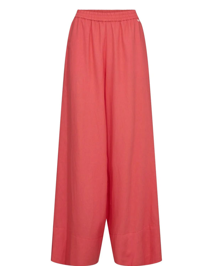 Pantalon large fluide en mélange de lin