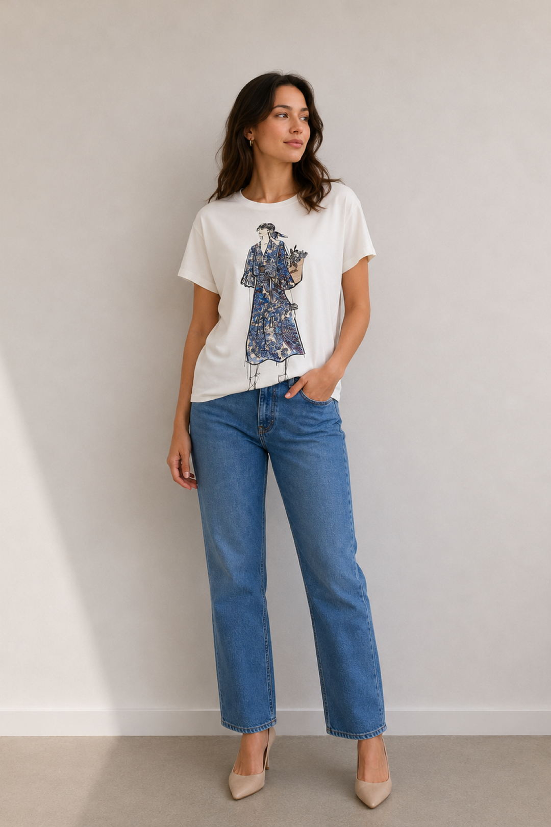 Artistic print T-shirt