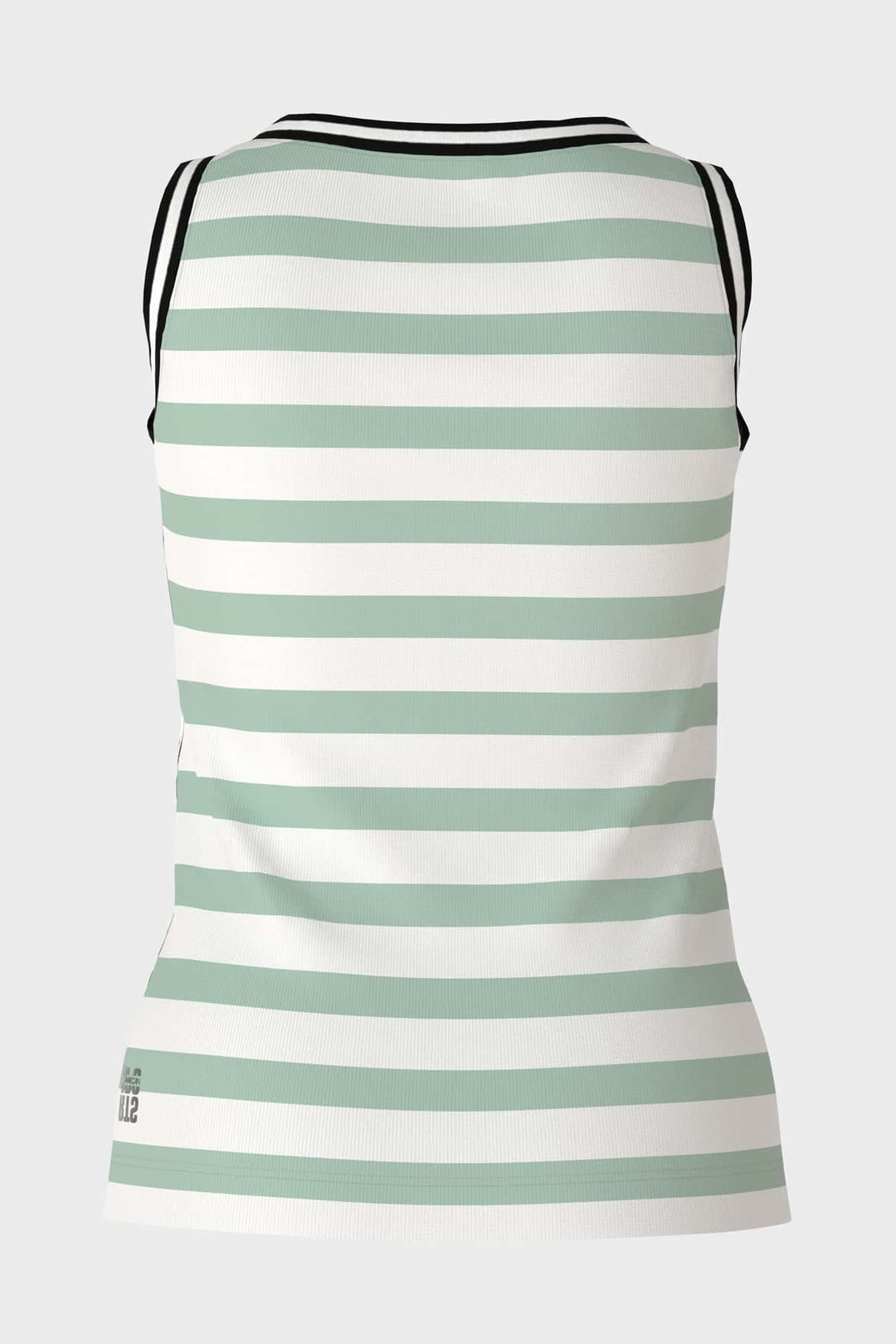 Sleeveless top with stripes