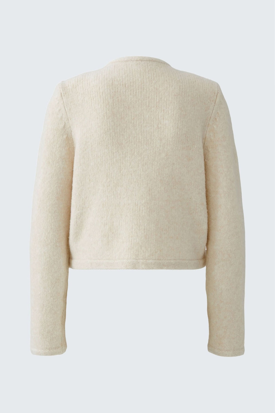 Short cardigan with bouclé effect, gold buttons