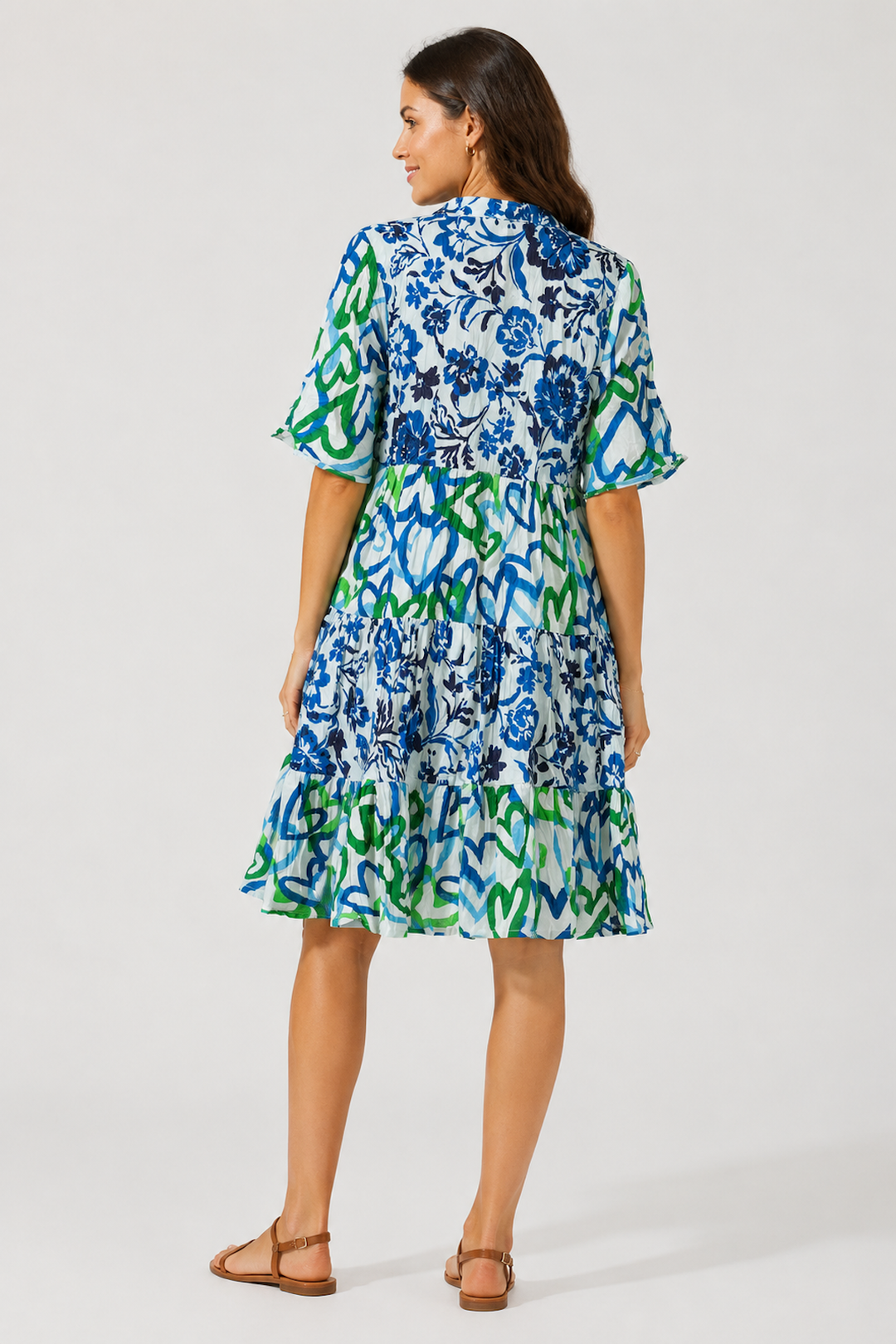 Robe imprimée à volants