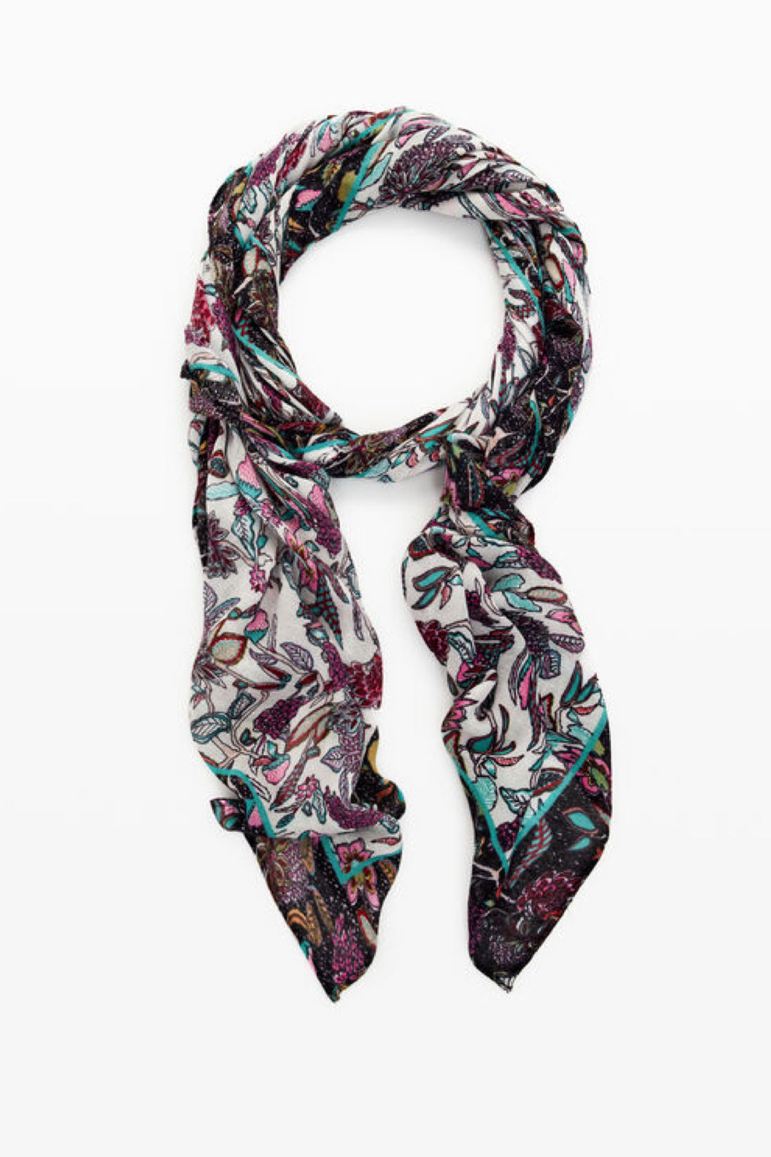 RECTANGULAR FLORAL SCARF