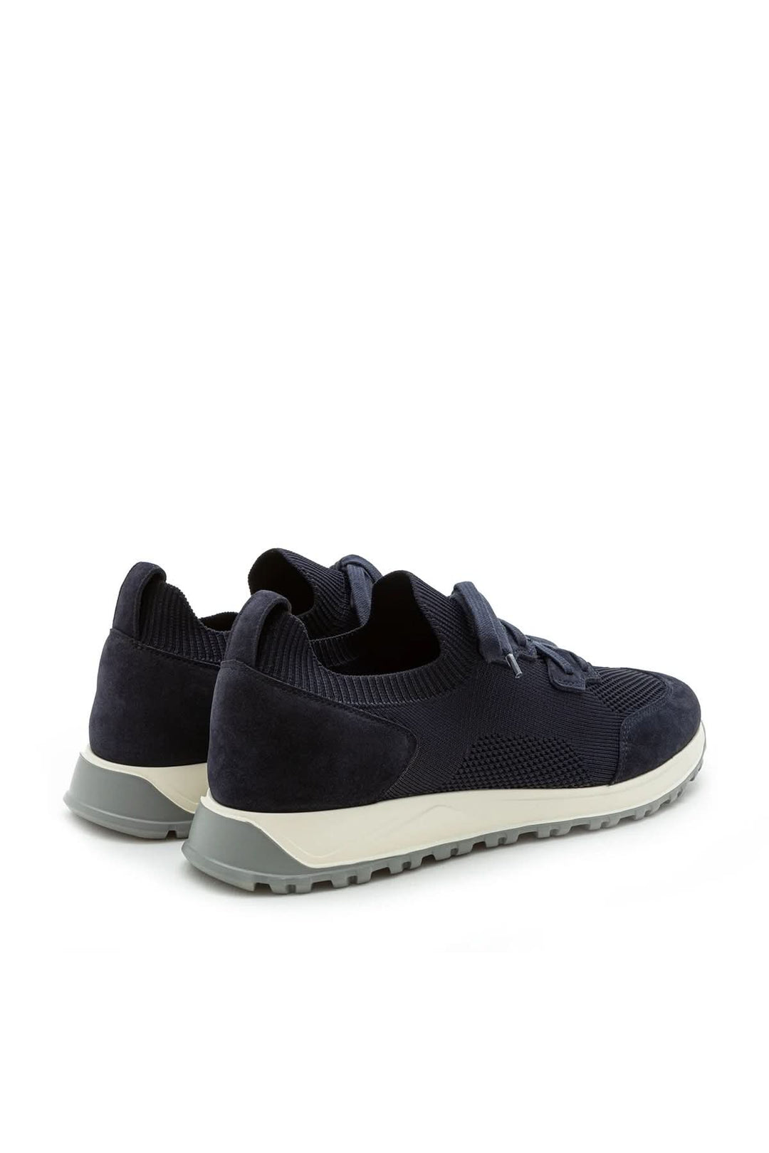 Sneaker homme cuir et tissu extensible