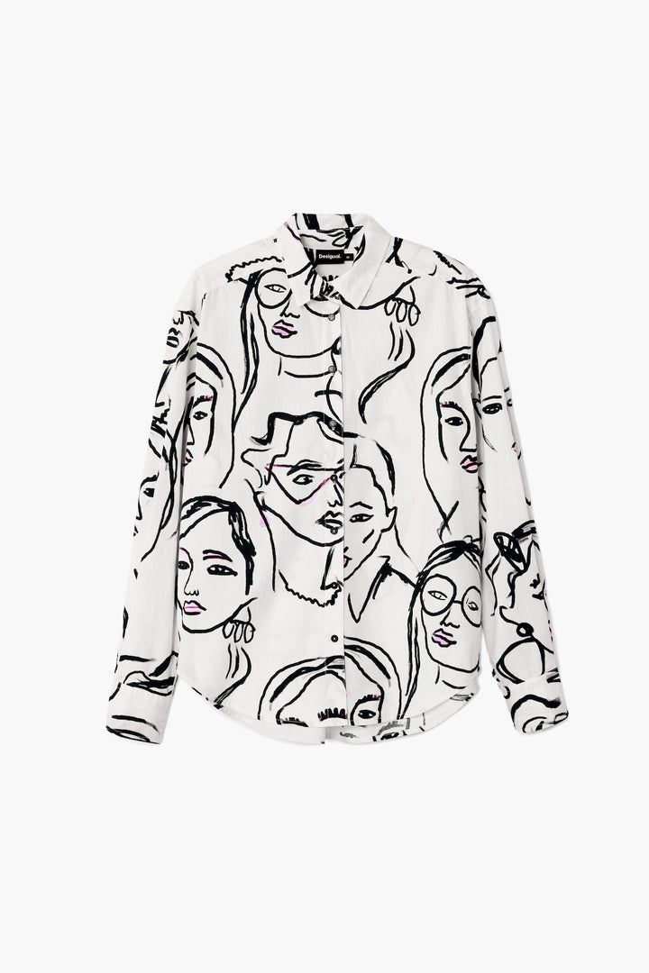 Face print shirt