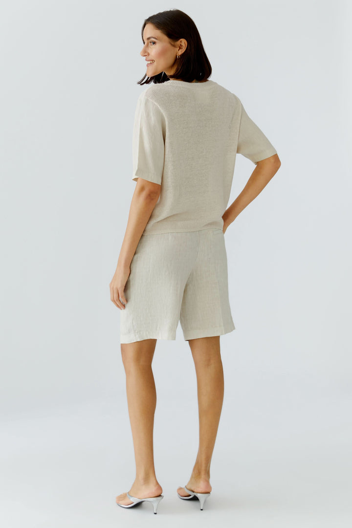 Chandail en maille texturée à manches courtes
