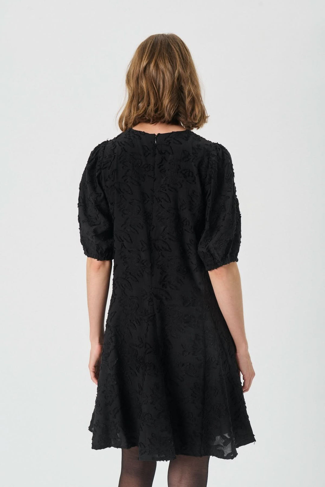 Vilhelmina lace dress with puff sleeves