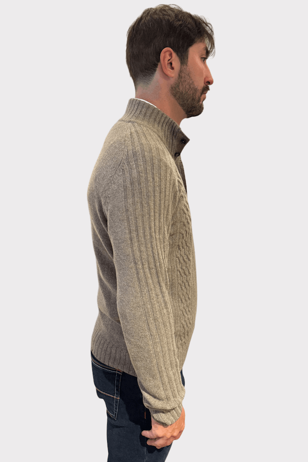 Cable-knit cashmere sweater