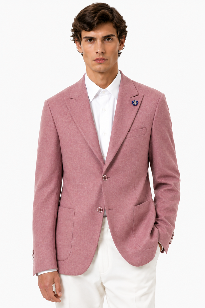 Stretch textured blazer