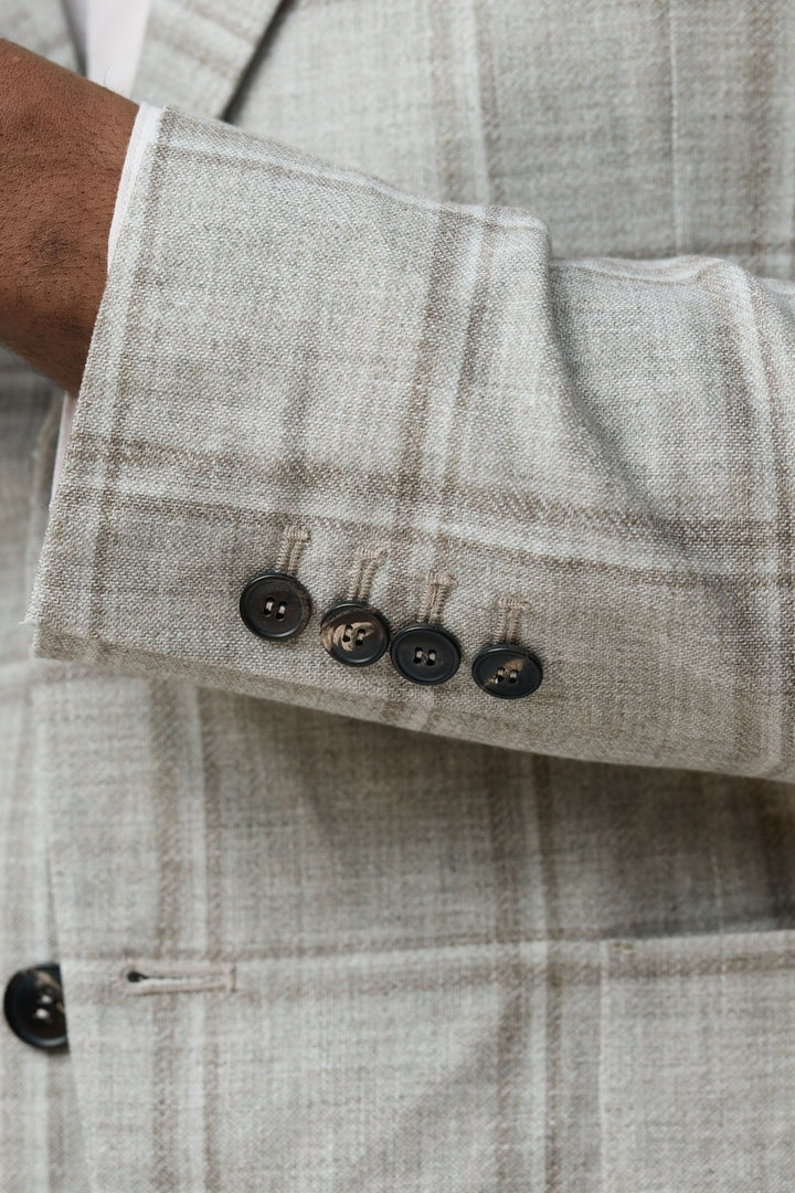 Veston à carreaux texturés