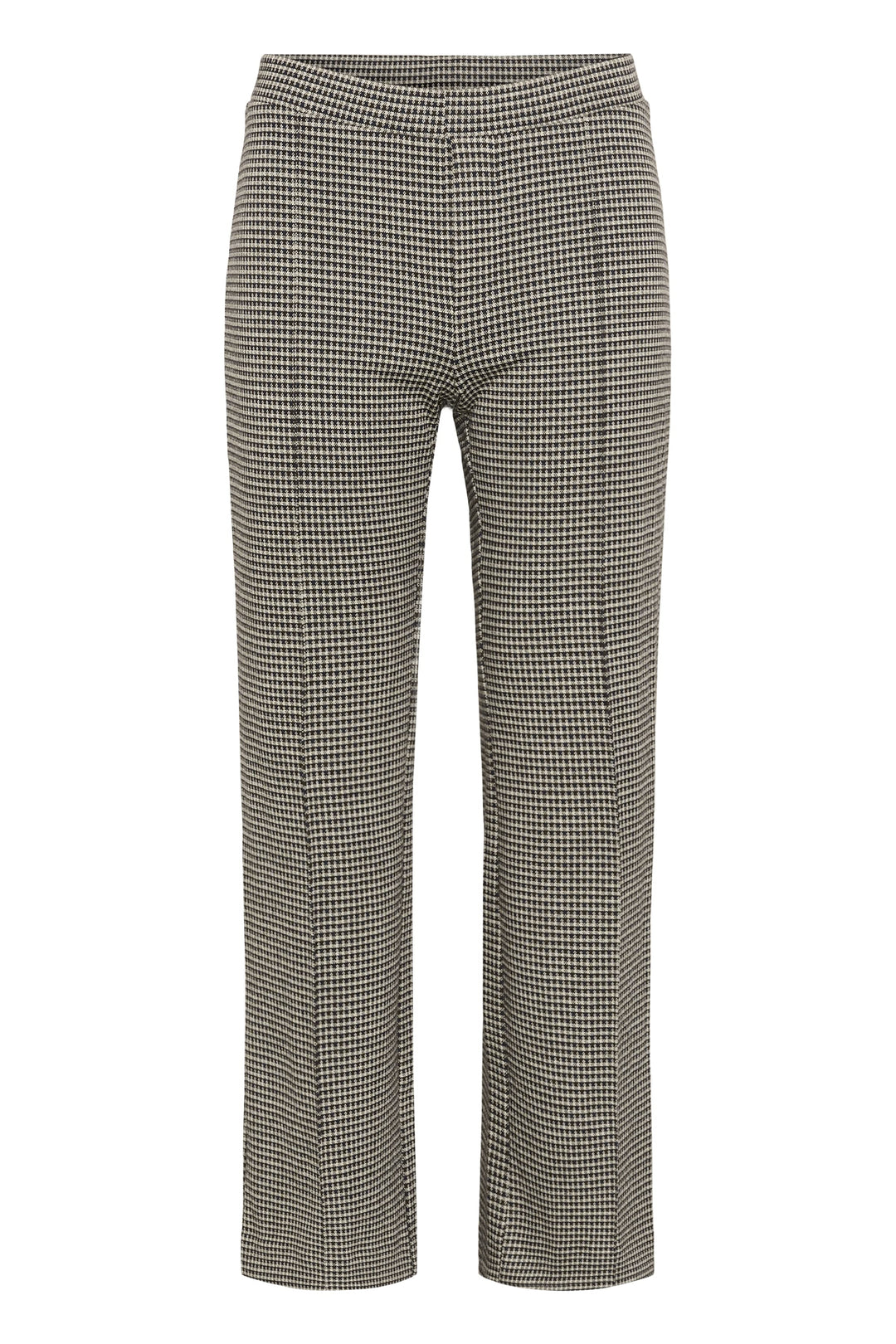 Pantalon à carreaux texturé vue de face pour femme Part Two