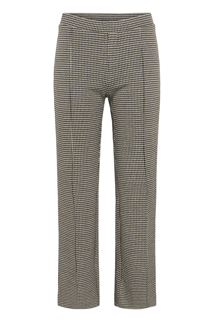 Pantalon à carreaux texturé vue de face pour femme Part Two