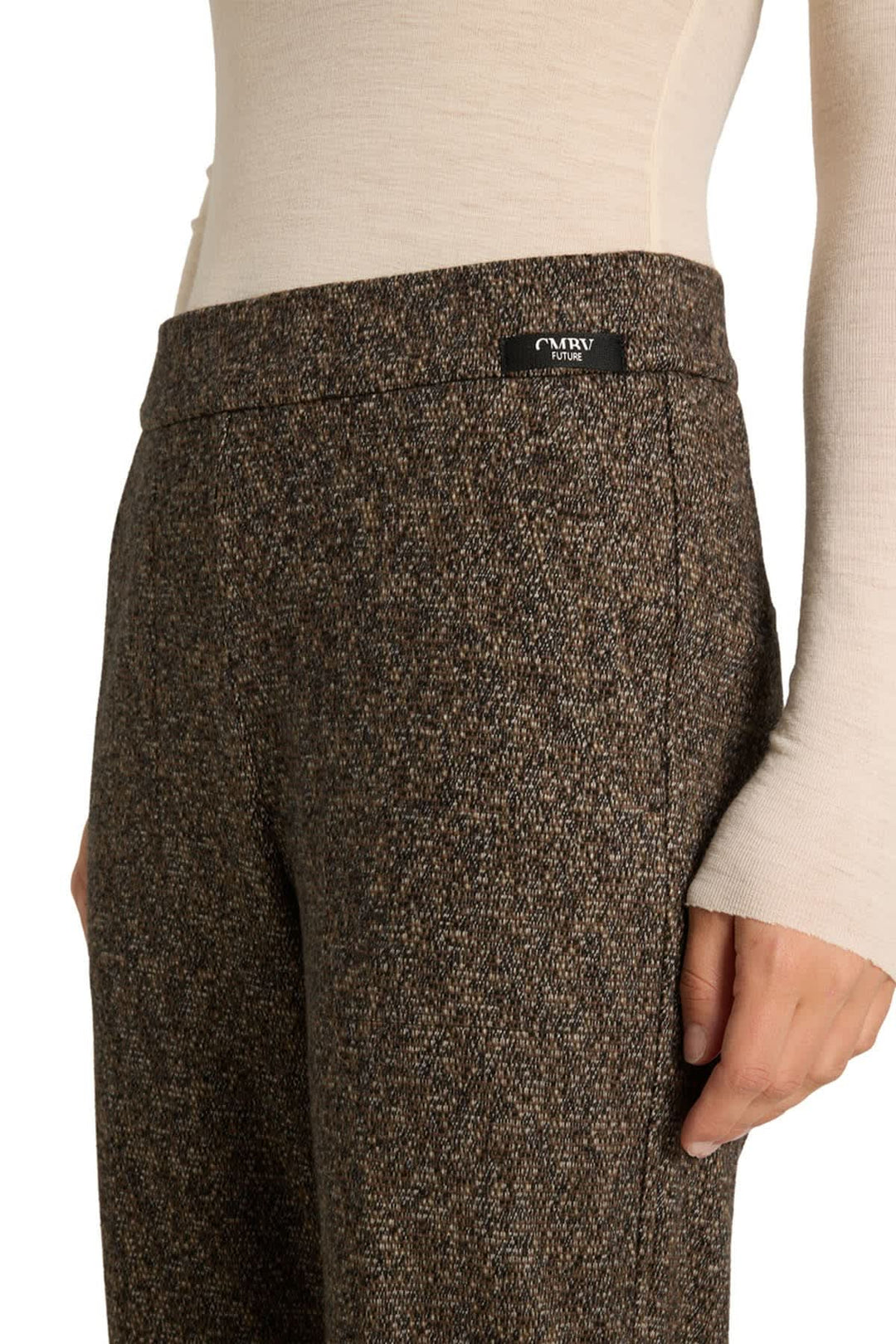 Pantalon à jambe large en tissu texturé pour femme Cambio
