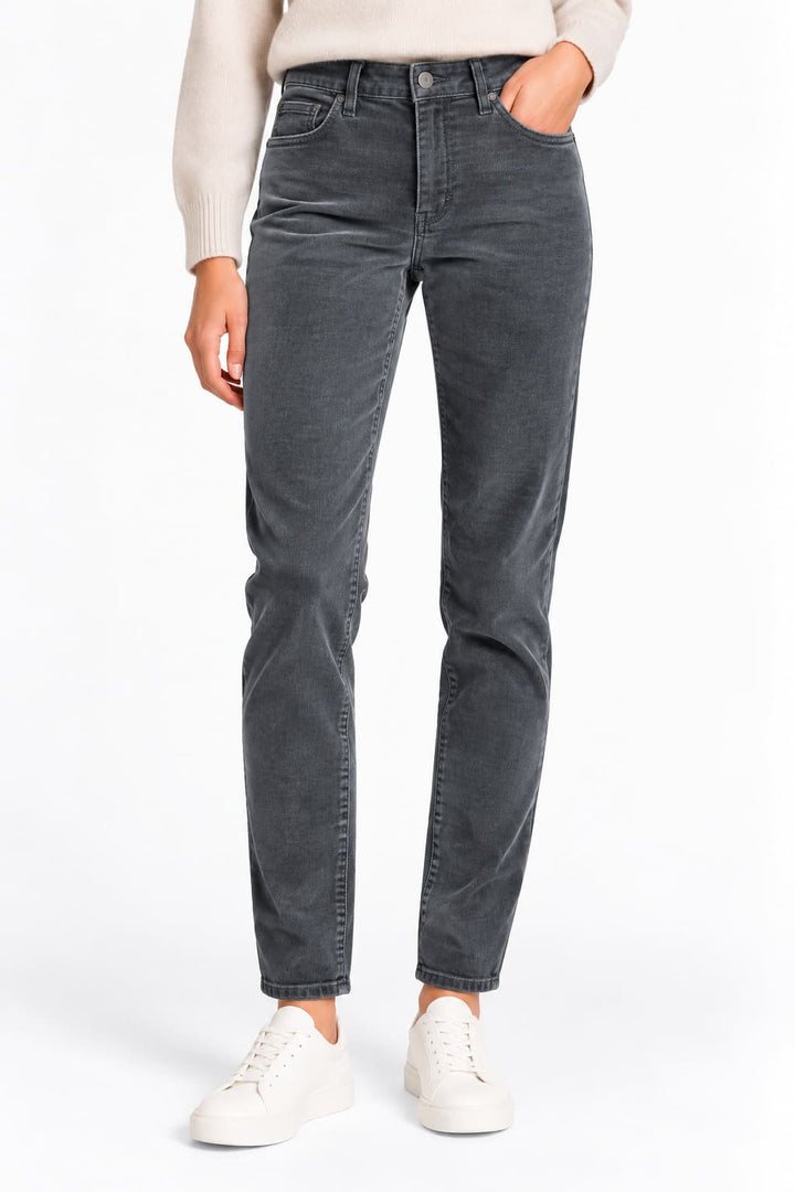 Pantalon chino droit beige vue de face pour femme CARRELI JEANS